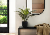 Artificial Plant, 20" Tall, Palm, Indoor, Faux, Fake, Table, Greenery, Potted, Real Touch, Decorative, Green Leaves, Black Pot