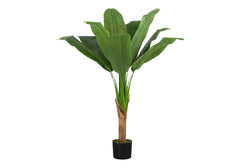 Artificial Plant, 43" Tall, Banana Tree, Indoor, Faux, Fake, Floor, Greenery, Potted, Real Touch, Decorative, Green Leaves, Black Pot