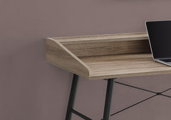 Computer Desk, Home Office, Laptop, Storage Shelves, 48"l, Work, Brown Laminate, Black Metal, Contemporary, Modern