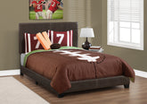 Bed, Full Size, Bedroom, Upholstered, Brown Leather Look, Transitional