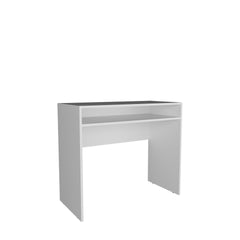 Computer Desk 30.6" H, with 1 Shelf, White