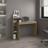 Computer Desk, 3 Shelves, Light Pine