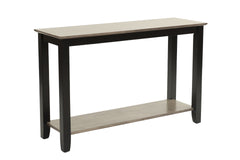 Modern Gray / Black Two Tone Finish 1pc Console Table Under-Table Shelf Storage Living Room Rubberwood Walnut Veneer Sofa Table