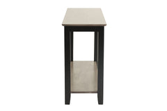 Modern Gray / Black Two Tone Finish 1pc Console Table Under-Table Shelf Storage Living Room Rubberwood Walnut Veneer Sofa Table