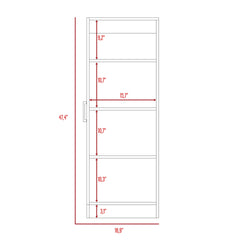 Pantry Miami, Single Door Cabinet, White Finish