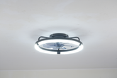 20" Ceiling Fans with Kit ,LED Light Source and Remote Control, 3000-6500K Dimmable Modern Flush Mount LED Fan Light, 6 Speeds, Quiet DC Motor For Living room, Bedroom,Kitchen----Matte Black