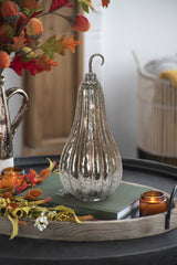 6.5x6.5x15" Foil Glass Lustre Mercury Gourd, Ornament Decor for Holiday Harvest Festival Fall Festival & Thanksgiving