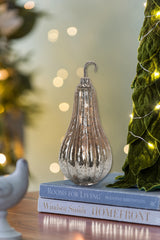 6.5x6.5x15" Foil Glass Lustre Mercury Gourd, Ornament Decor for Holiday Harvest Festival Fall Festival & Thanksgiving