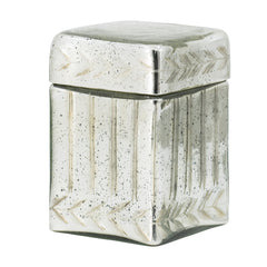 D4.9x6.1" Decorative Glass Storage Box