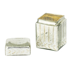 D4.9x6.1" Decorative Glass Storage Box