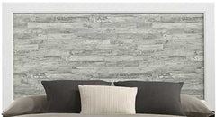 Modern/Contemporary Style Queen Panel Bed 1pc Gray & White Finish Wooden Bedroom Furniture Headboard Footboard