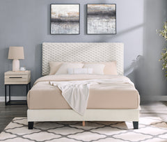 Findlay 2-Piece Bedroom Set, Plush 3D Upholstered Bed with Nightstand, Full
