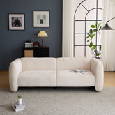 Tonson 83" 3-Seater Boucle Sofa,Wave Design, Living Rooms,Bedrooms,Apartment Office,BEIGE