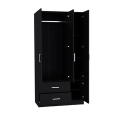 Four Door Armoire Crosby, Bedroom, Black