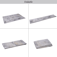 MAVAL Gold Washable Rug 2' x 3' Doormat Rug (Gray+Gold, 2' x 3')