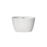 43" Premium Acrylic Free Standing Bath tubs Modern Soaker Tub with seat in White