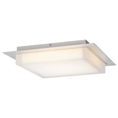 14 inch Square Chrome Integrated LED Flush Mount