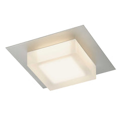 14 inch Square Chrome Integrated LED Flush Mount