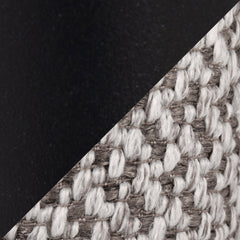 Braided Matisse Twin Size Headboard in Black Metal and Grey Fabric by LumiSource