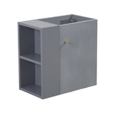 21.6" Wall-mounted Vanity Base Only, Open Shelf on the Left, Matt Grey GF-25V06-21MGL - W1573P446789