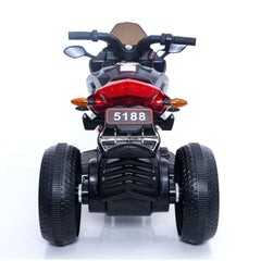 Kids Motorcycle Ride-On Motorcycle 3-Wheels Battery Powered Motorbike Rechargeable 12 V kids ride on toy with PU seat Training Wheels/manual throttle/ drive by hand /Lighting wheels