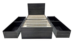 Robin Twin Storage Bed in Dark Gray