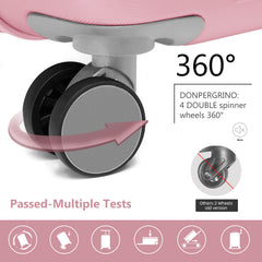 Luggage Sets 6 Piece with Duffel Bags, Hardside Expandable Suitcases with Spinner Wheels, Pink