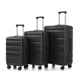 HIFINE TOURIST 20"/24"/28" 3 pcs/set in ABS Spinner Wheel Luggage, Carry on Suitcase, Matching Color, Combination Lock (Dark Gray)