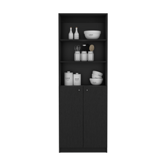 Bookcase Dual-Door Benzoni, Office, Black