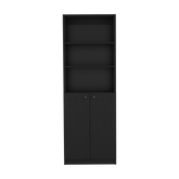 Bookcase Dual-Door Benzoni, Office, Black