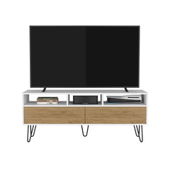 Glenns Ferry Tv Stand, Living Room, White/Macadamia