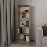 Verdi Bookcase XS, 4 Shelves, Macadamia/White Manufactured Wood