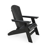 Black Adirondack Chair – Sturdy HDPE Poly Lumber for Poolside, Patio, and Garden Relaxation