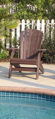 Brown Adirondack Chair – Sturdy HDPE Poly Lumber for Poolside, Patio, and Garden Relaxation