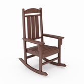 Pecan Traditional Porch Rocker – Classic HDPE Poly Lumber for Porch, Patio, and Garden Comfort