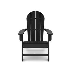 Black Adirondack Chair – Premium HDPE Poly Lumber for Pool, Patio, and Garden Elegance