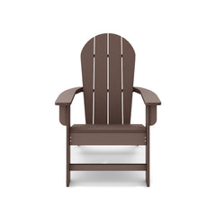 Brown Adirondack Chair – Premium HDPE Poly Lumber for Pool, Patio, and Garden Elegance