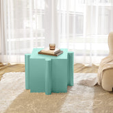 Puzzle Art Side Table, Modular Convex Edge MGO Table - Buy Singles or Combine for Custom Layouts, Indoor & Outdoor,Light Green Color