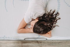 Omne Sleep 8 Inch Memory Foam Mattress Queen in White/Light Blue