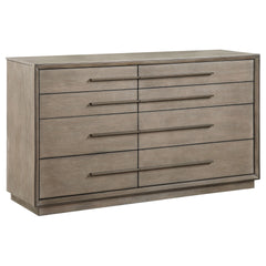 Prescott Taupe Oak 8-drawers Dresser