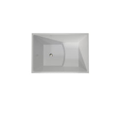 39"×28" Free Standing Soaker Acrylic Bath-tubs, Rectangular Shape White Soaker Hot Tub