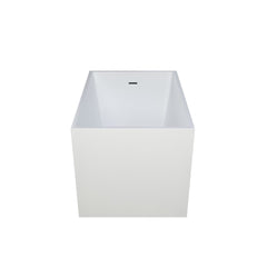 39"×28" Free Standing Soaker Acrylic Bath-tubs, Rectangular Shape White Soaker Hot Tub