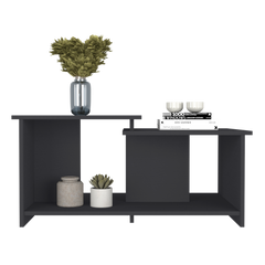 Coffee Table Rochester, Lower Open Shelf, Carbon Espresso Finish