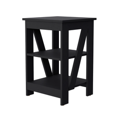 Wenge Table with 2 Shelves