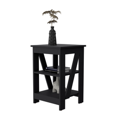 Wenge Table with 2 Shelves