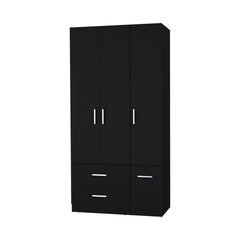 Wenge 4-Door 2-Drawer Armoire
