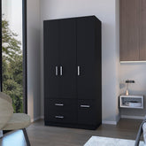 Wenge 4-Door 2-Drawer Armoire