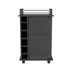 4-Shelf 2-piece Living Room Set, Coffee Table and Bar Cabinet Wenge and Espresso