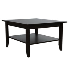 4-Shelf 2-piece Living Room Set, Coffee Table and Bar Cabinet Wenge and Espresso
