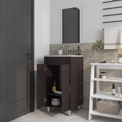Wenge Bathroom Cabinet with 2 Doors